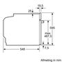 Bosch Serie 6 HBG337BS0 afmetingen