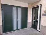 openslaande deur met verticaal satijn glas, 3 puntsluiting, volledig geisoleerd