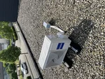 Buitenunit op platdak met door ons aangebrachte dakdoorvoer.
