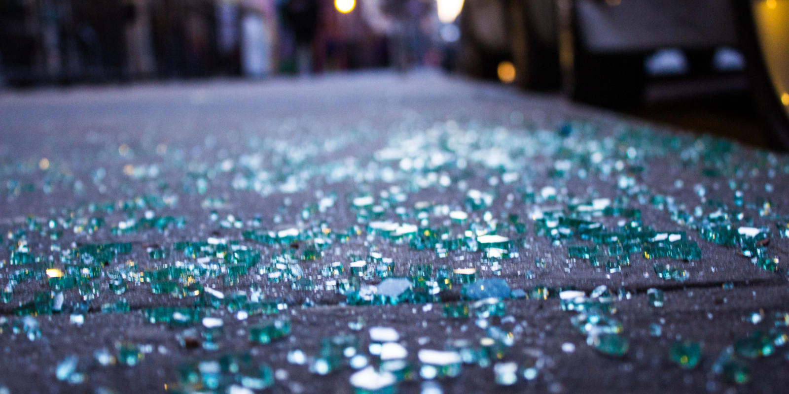 gebroken glas