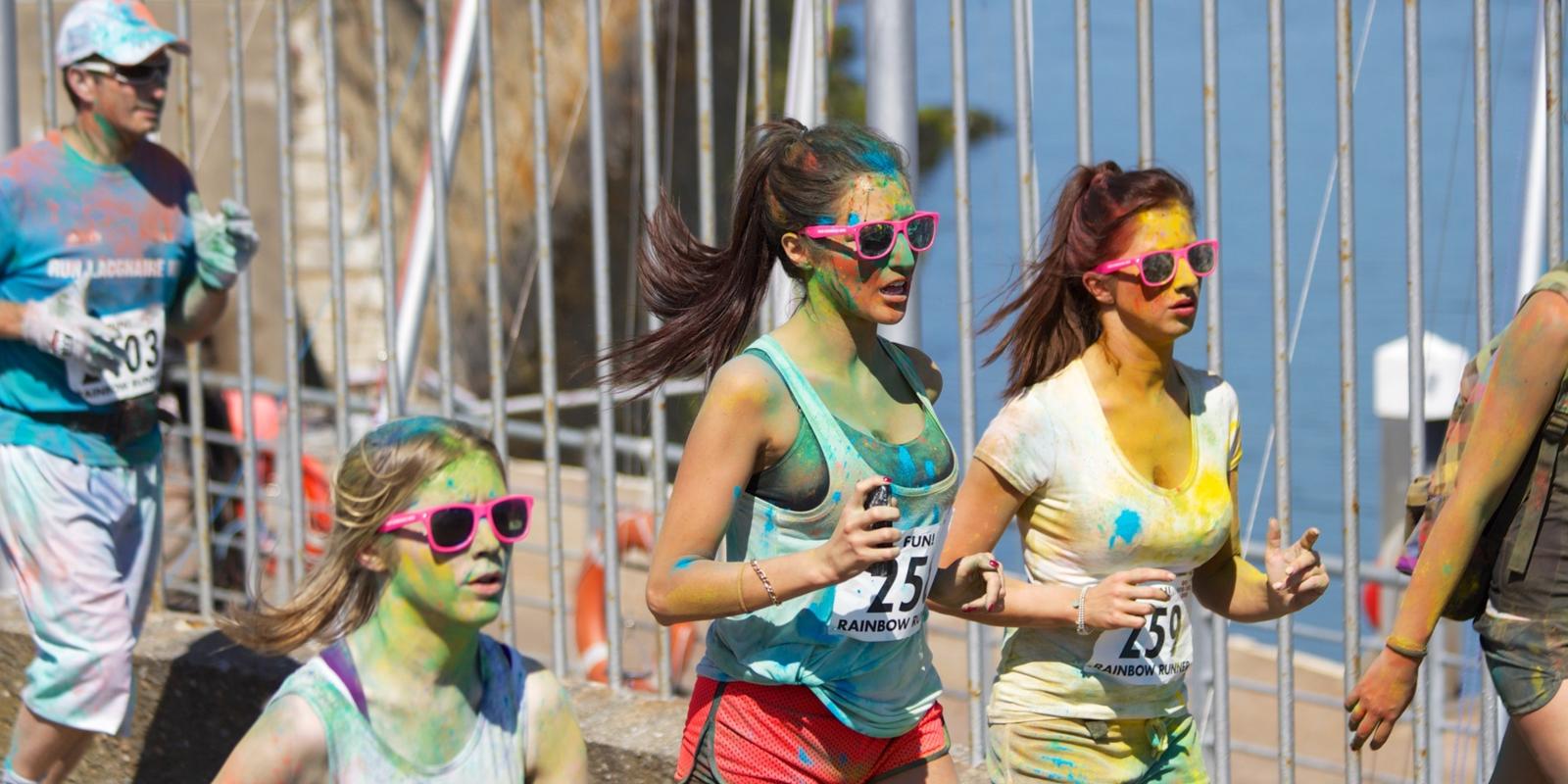 Verf hardloopwedstrijd