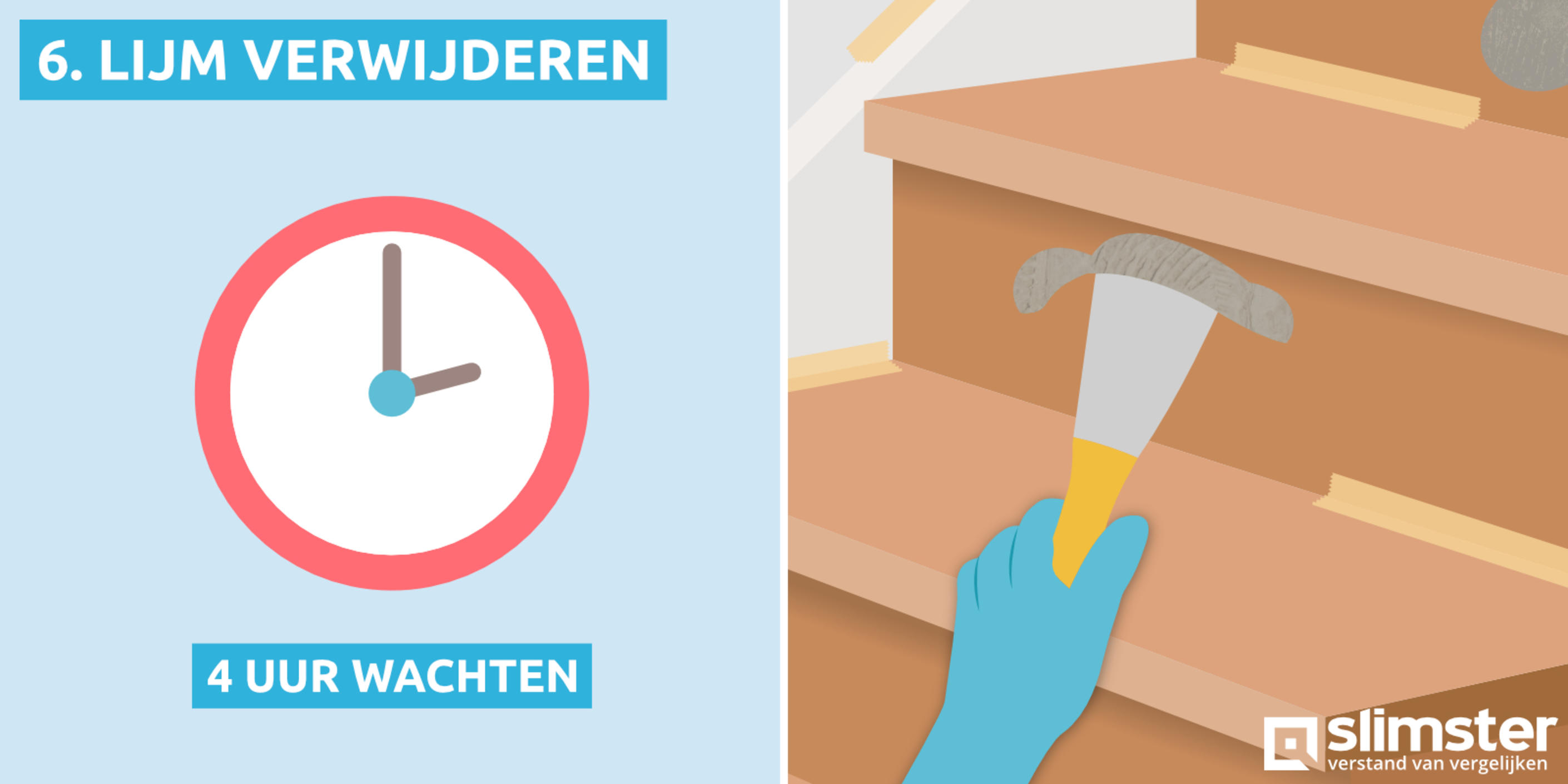 oude lijmresten verwijderen