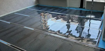 Verwarmingsfolie voor zwevende vloeren zoals laminaat, click pvc, houtenvloeren