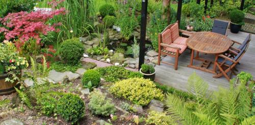 Vijver in kleine tuin