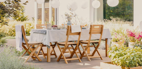 huis in tuin