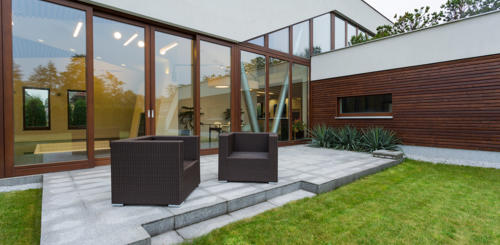 Verhoging in kleine tuin