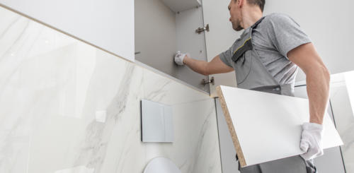 badkamer slopen en installeren