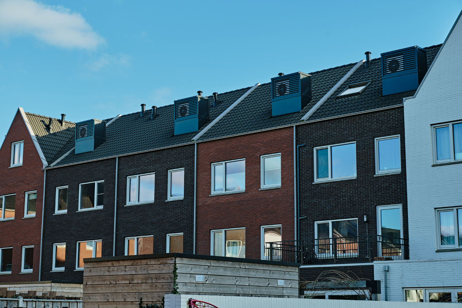 Warmtepomp op het dak