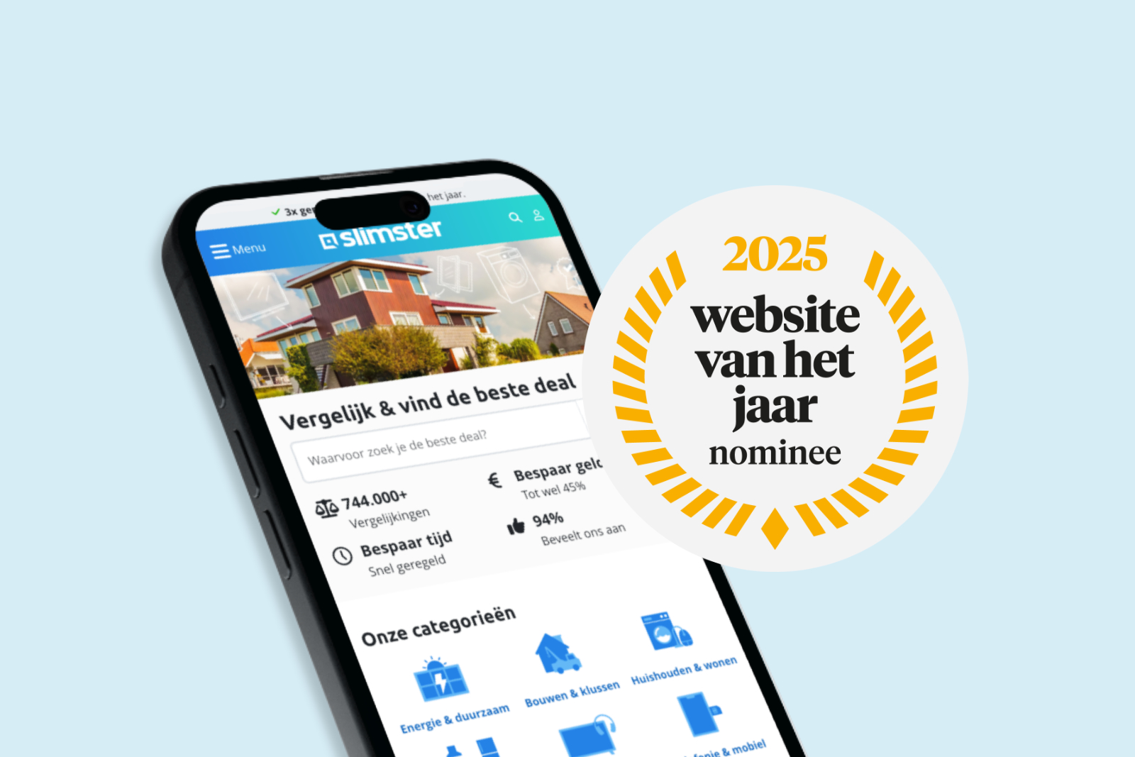 Slimster genomineerd voor Website van het Jaar 2025!