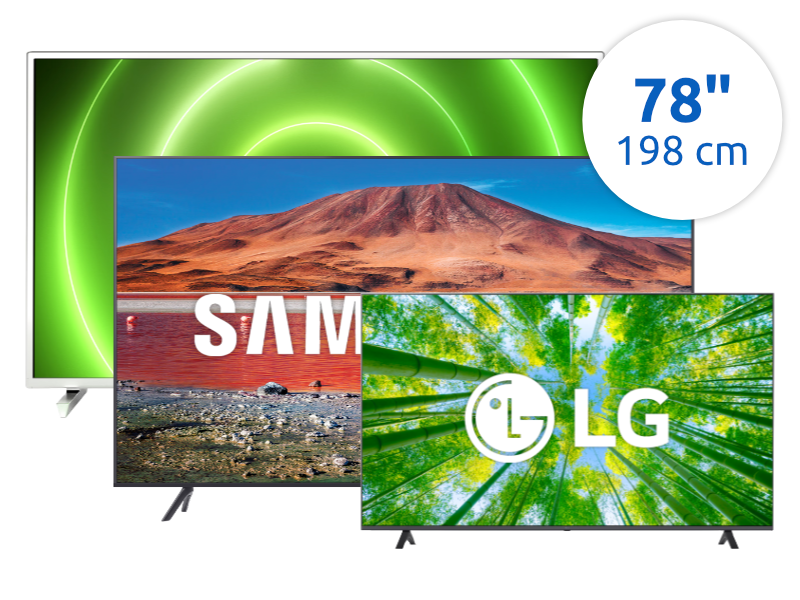 78 inch / 198 cm TV's